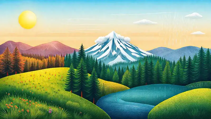 Clima templado, paisajes diversos y colores vibrantes