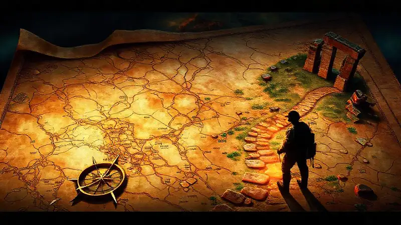 Explorador descubre ruinas coloridas y misteriosas