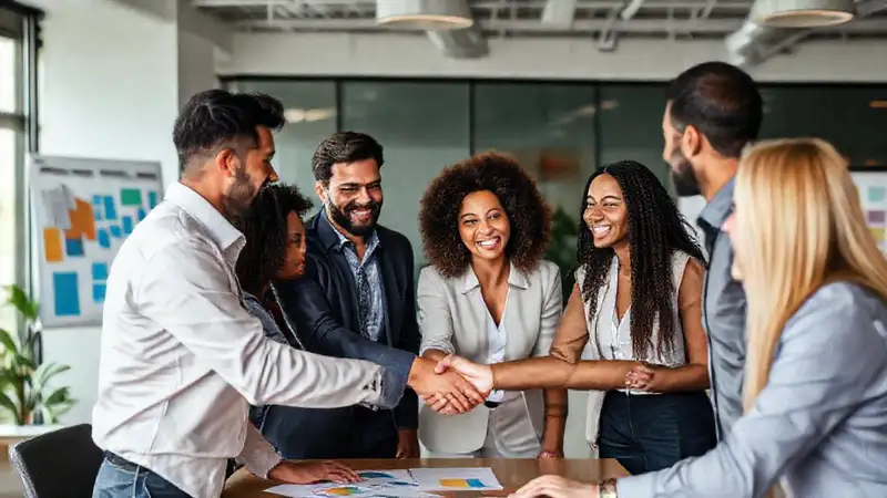 Equipo diverso crea sinergia y éxito